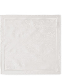Pochette de costume en soie blanche Berluti