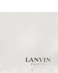 Pochette de costume en soie blanche Lanvin