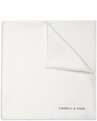 Pochette de costume en soie blanche Turnbull & Asser