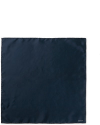 Pochette de costume en soie bleu marine Lanvin