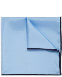 Pochette de costume en soie bleue Drakes
