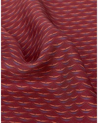 Pochette de costume en soie imprimée rouge Original Penguin