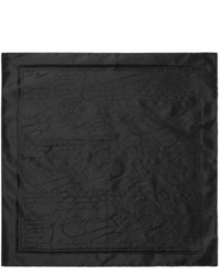 Pochette de costume en soie noire Berluti