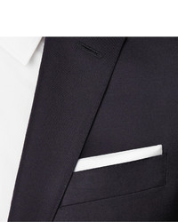 Pochette de costume en soie noire Charvet