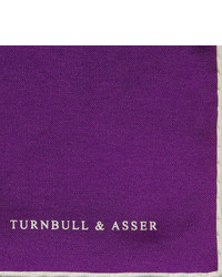 Pochette de costume en soie pourpre foncé Turnbull & Asser