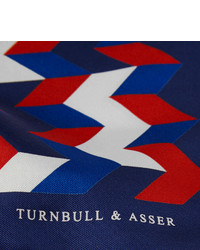 Pochette de costume imprimée bleu marine Turnbull & Asser