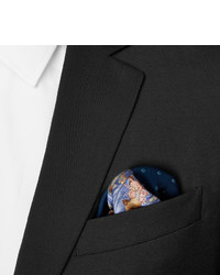 Pochette de costume imprimée bleu marine
