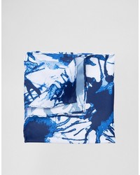 Pochette de costume imprimée bleue Asos