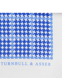 Pochette de costume imprimée bleue Turnbull & Asser