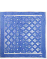 Pochette de costume imprimée bleue Drakes