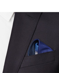Pochette de costume imprimée bleue Drakes