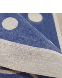 Pochette de costume imprimée bleue Boglioli