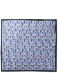 Pochette de costume imprimée bleue Dunhill