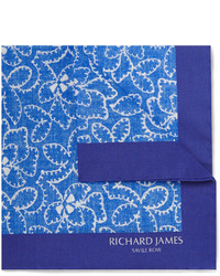 Pochette de costume imprimée bleue Richard James