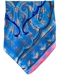 Pochette de costume imprimée cachemire bleue Etro