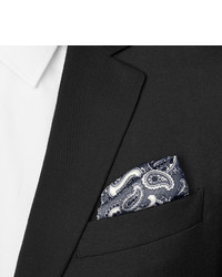 Pochette de costume imprimée cachemire gris foncé Turnbull & Asser