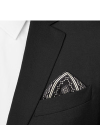 Pochette de costume imprimée noire Dolce & Gabbana