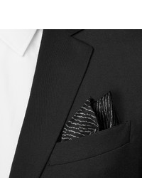 Pochette de costume imprimée noire Lanvin