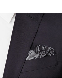Pochette de costume imprimée noire Massimo Alba