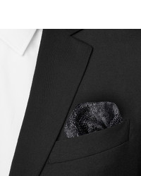 Pochette de costume imprimée noire Lanvin