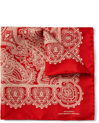 Pochette de costume imprimée rouge Turnbull & Asser