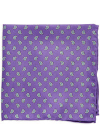 Pochette de costume imprimée violette