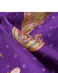 Pochette de costume imprimée violette