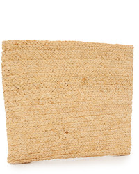 Pochette de paille beige Hat Attack