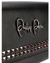 Pochette en cuir à clous noire Philipp Plein