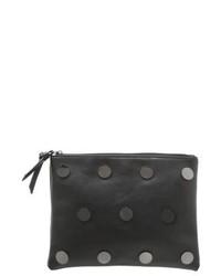 Pochette en cuir á pois noire Even&Odd