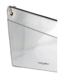 Pochette en cuir argentée A-Cold-Wall*