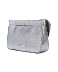 Pochette en cuir argentée Loeffler Randall