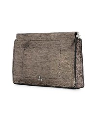 Pochette en cuir argentée Jerome Dreyfuss