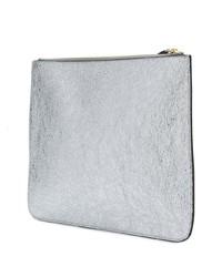 Pochette en cuir argentée Hilfiger Collection