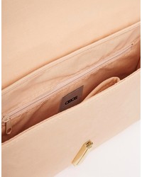 Pochette en cuir beige Asos