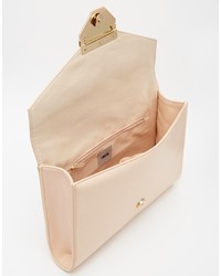 Pochette en cuir beige Asos