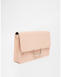 Pochette en cuir beige Asos