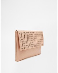 Pochette en cuir beige Asos