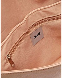 Pochette en cuir beige Asos