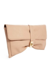 Pochette en cuir beige Asos