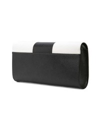 Pochette en cuir blanche et noire Perrin Paris