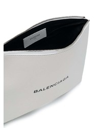 Pochette en cuir blanche Balenciaga