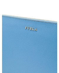 Pochette en cuir bleu clair Furla