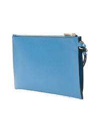 Pochette en cuir bleu clair Furla