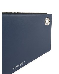 Pochette en cuir bleu marine A-Cold-Wall*