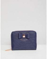 Pochette en cuir bleu marine Ted Baker