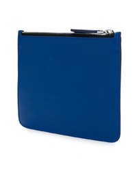 Pochette en cuir bleue Moncler