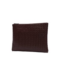 Pochette en cuir bordeaux Bottega Veneta