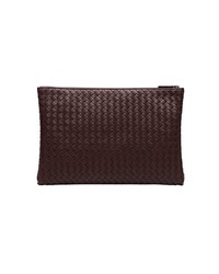 Pochette en cuir bordeaux Bottega Veneta