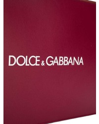 Pochette en cuir bordeaux Dolce & Gabbana